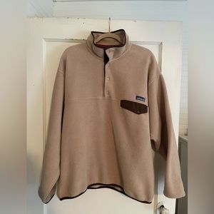 cream & brown pullover